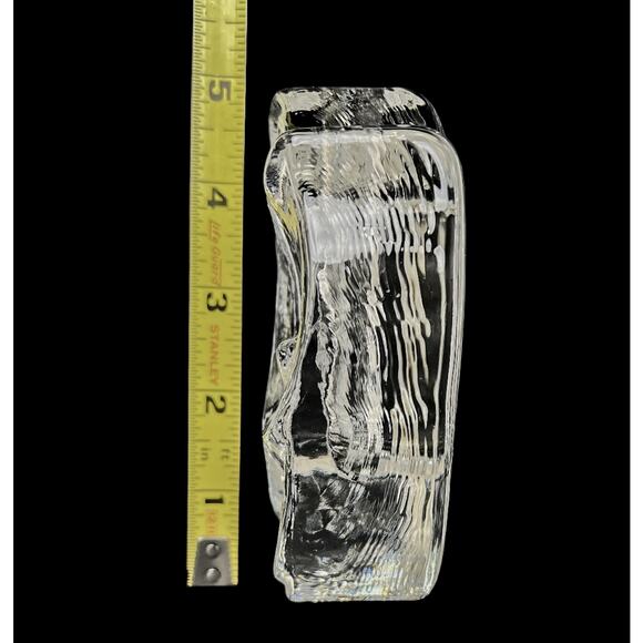 Calla Lily Double Bud Vase Clear Pressed Glass Elegant Artistic Decor Vintage - Picture 7 of 7